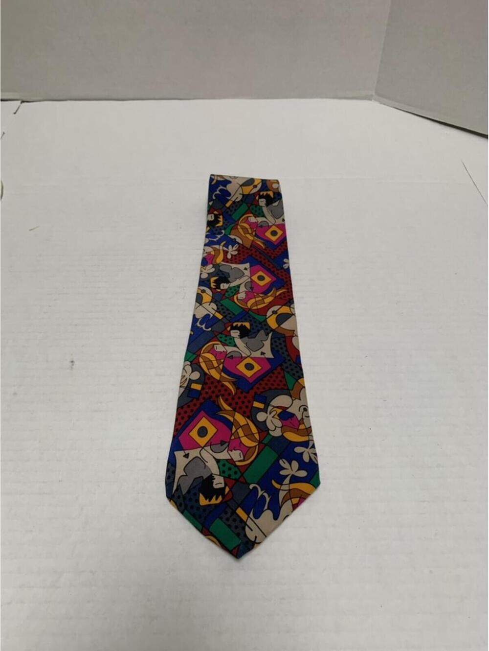 Vintage Romero Britto Mens Silk Tie " After Making Love" Neo Pop Design